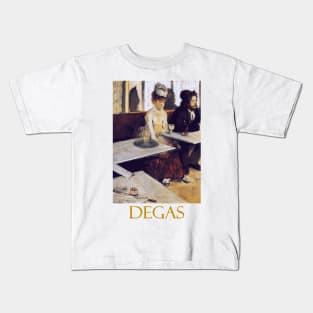 The Absinthe Drinker by Edgar Degas Kids T-Shirt